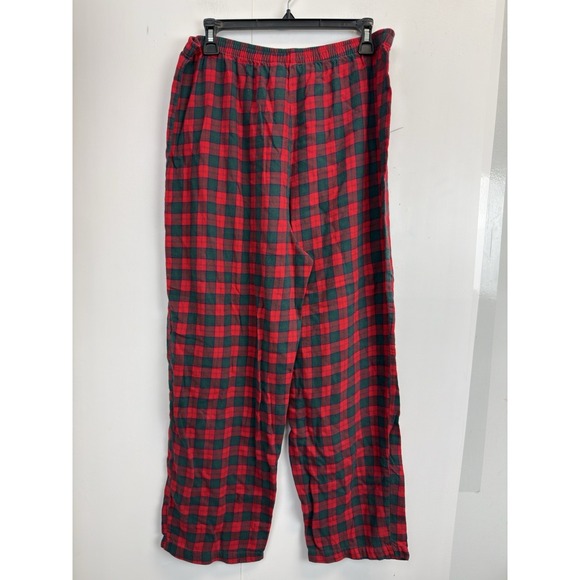 Charter Club Women's M Cotton Pajama Set Classic Red Plaid Embroidered Pocket - Picture 7 of 7